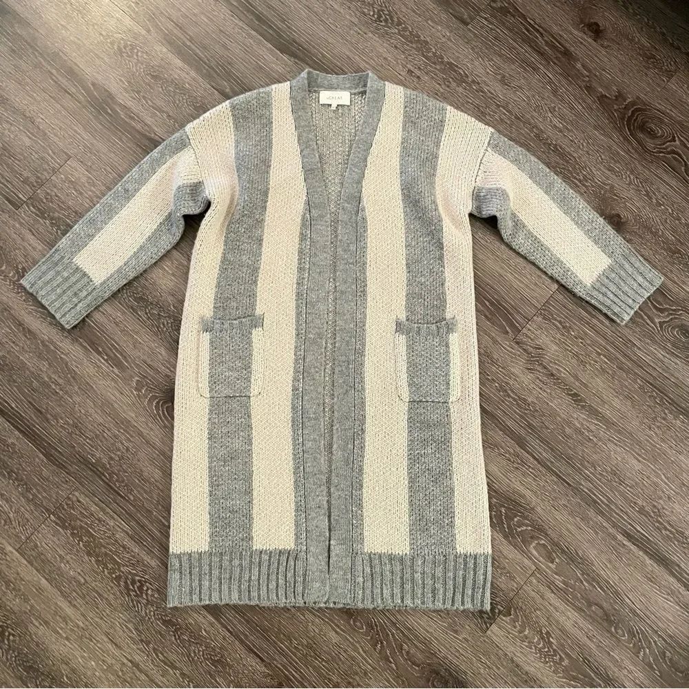 The great striped duster sweater